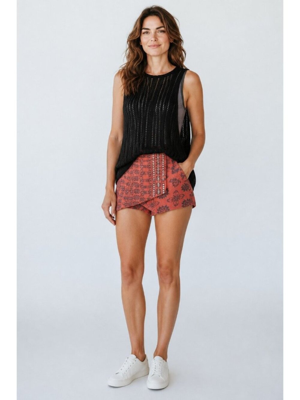 Free People Black Mesh Tank Top - Sleeveless, 2-Layer, Size Small, Brand New